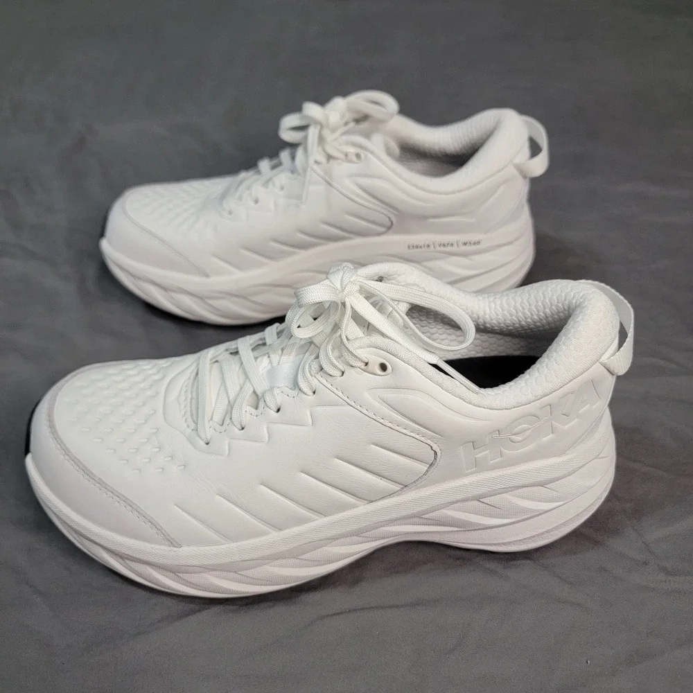 Hoka Bondi SR Running Shoes Womens 9 US White Work Sneaker Slip Resistant - Picture 7 of 14
